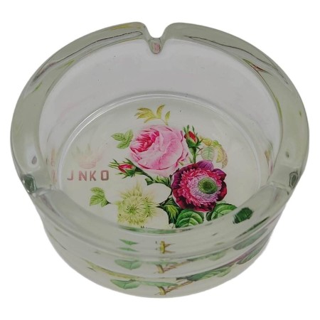 Unieke Glazen Asbak | Asbak Bloemen Print | JNKO