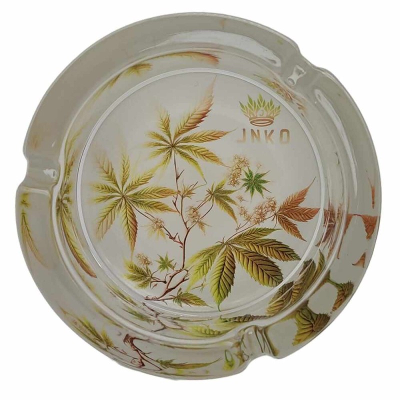 Cannabis Asbak Glas | Asbak met Wiet Print | JNKO