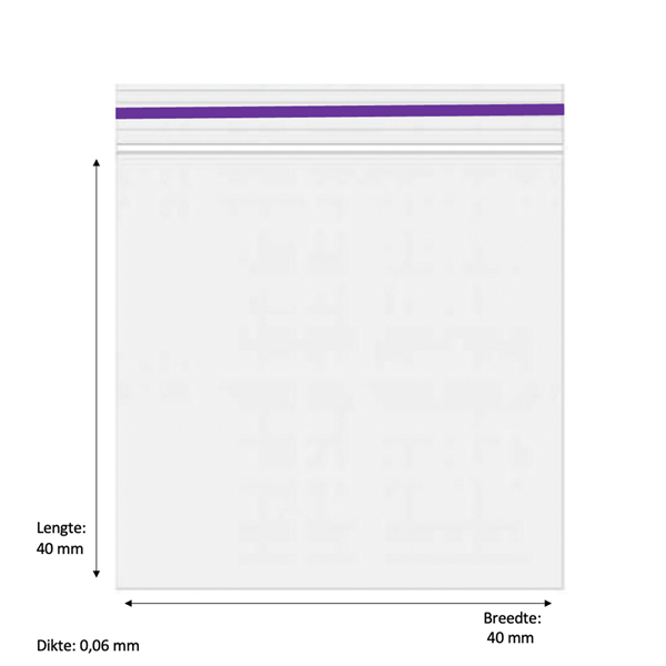 Gripzak Paars 40x40mm | 1000 Stuks
