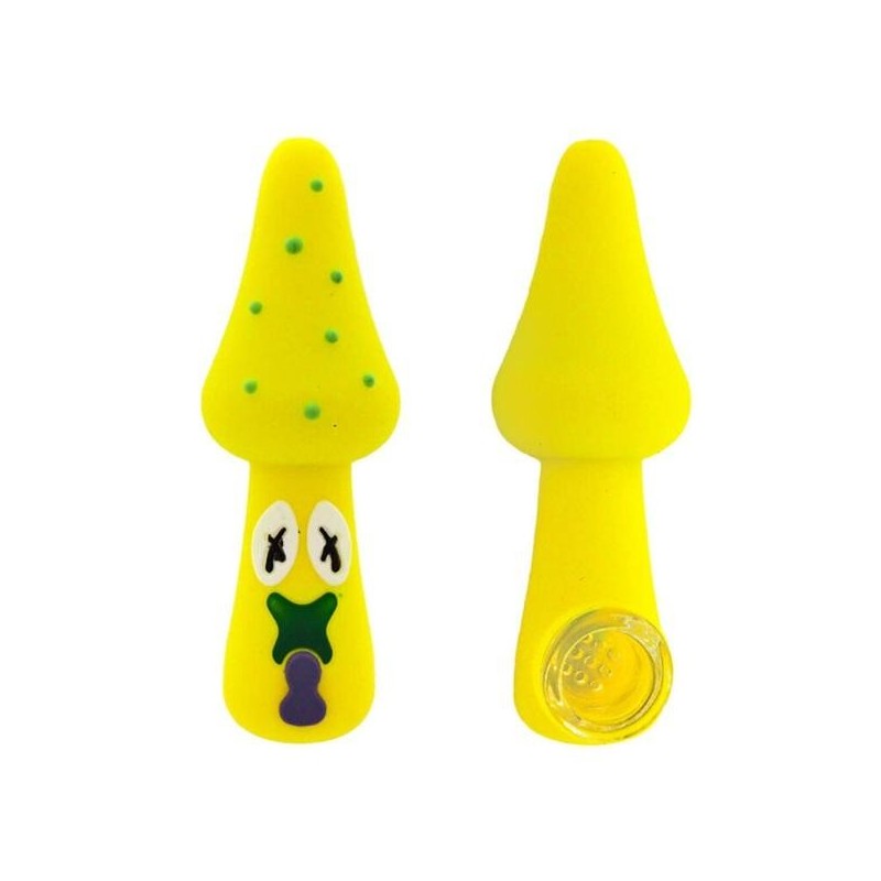 Silicone Wietpijp Paddenstoel | 5 Kleuren