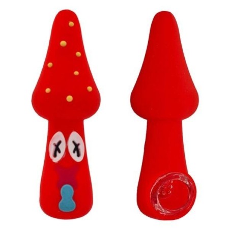 Silicone Wietpijp Paddenstoel | 5 Kleuren
