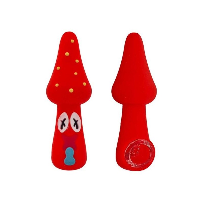 Silicone Wietpijp Paddenstoel | 5 Kleuren