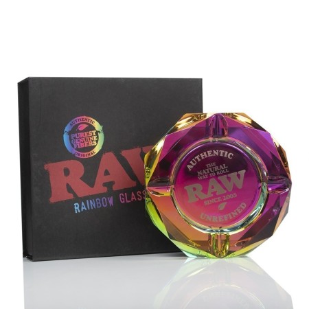 RAW Glazen Asbak | Regenboog & Darkside | Kristalglas