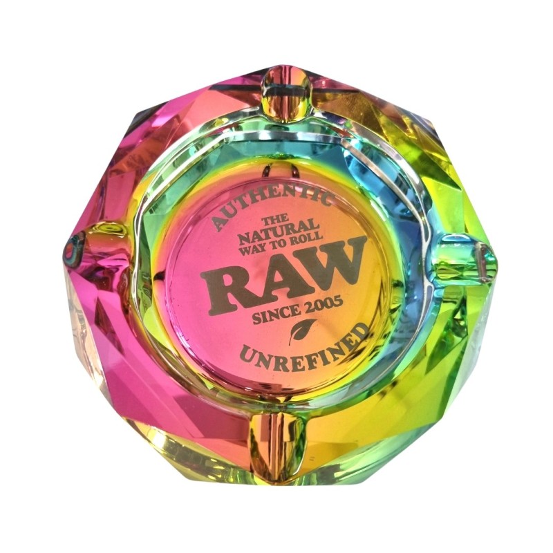 RAW Glazen Asbak | Regenboog & Darkside | Kristalglas