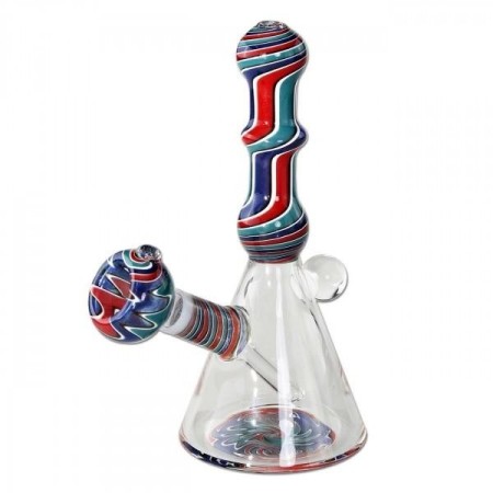 Blauwe Mini Bong 14cm | Met Slit Diffuser