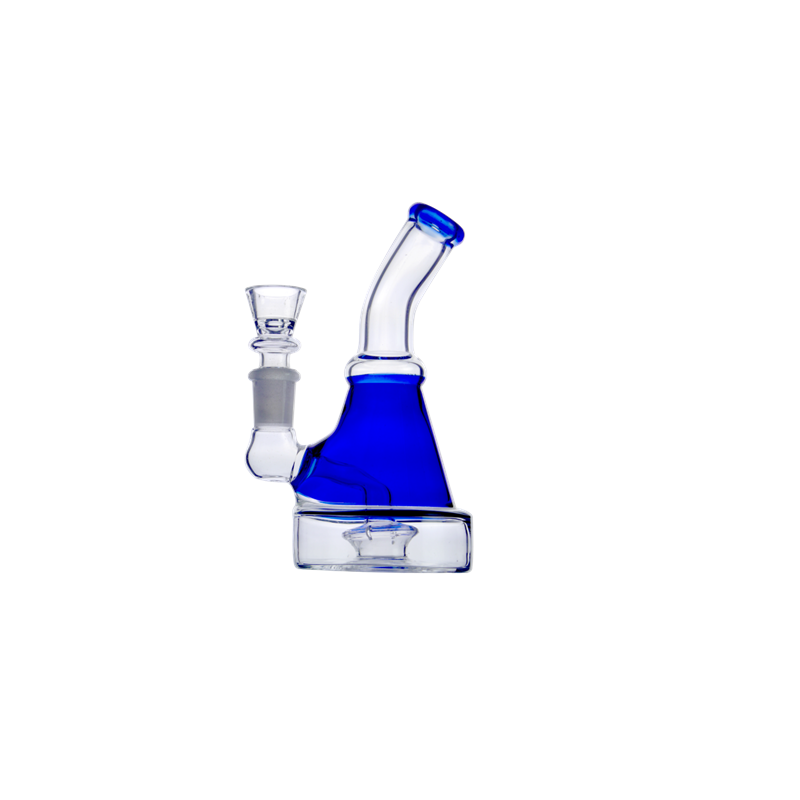 Zware Glazen Bong Diffuser Blauw | 16cm Wietbong