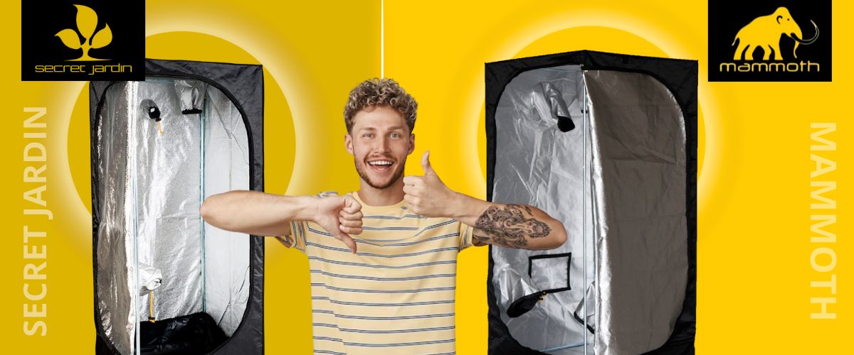 Mammoth vs Secret Jardin kweektenten: de verschillen